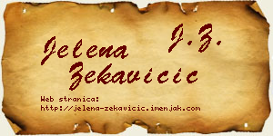 Jelena Zekavičić vizit kartica
